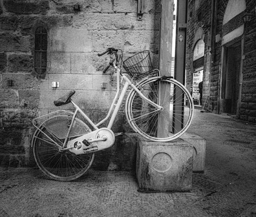 bicycle at rest - Florence, Italy